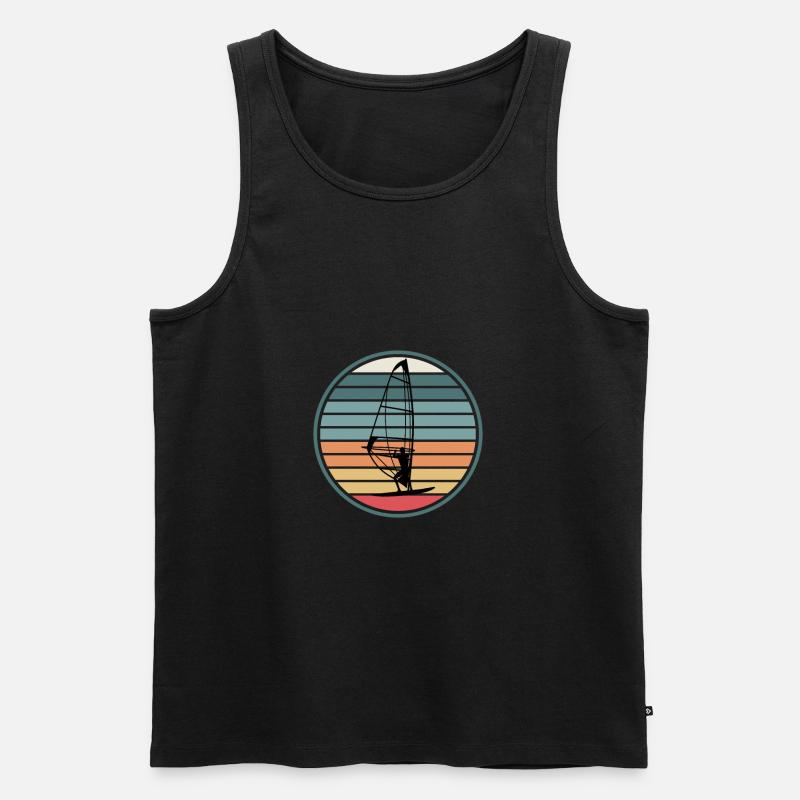 Windsurfen Windsurfer - Männer Premium Bio Tank Top - Schwarz