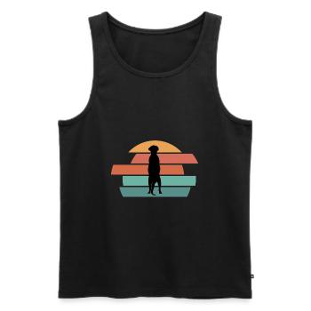Meerkat Animal Africa Nature Meerkat Safari Zoo - Men's Premium Organic Tank Top - black - Front - AI Model Male 178 light (178cm)