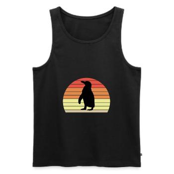 Pinguin Südpol Penguin - Männer Premium Bio Tank Top - Schwarz - Vorne - AI Model Male 178 light (178cm)