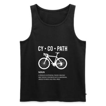 Cycopath - Männer Premium Bio Tank Top - Schwarz - Vorne - AI Model Male 178 light (178cm)