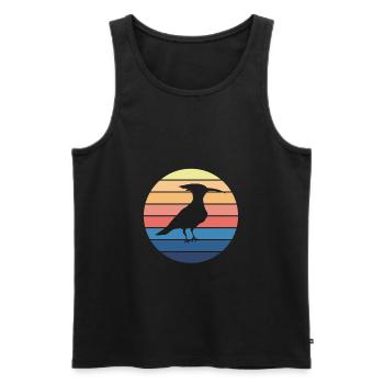 Hoopoe bird nature protection - Men's Premium Organic Tank Top - black - Front - AI Model Male 178 light (178cm)