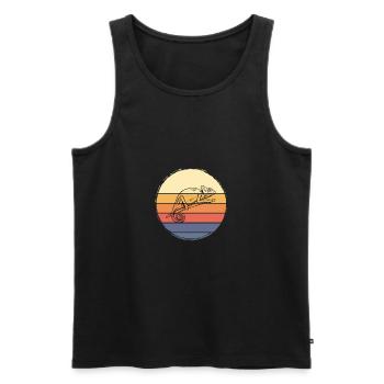 Chameleon Reptilien Terrarium - Männer Premium Bio Tank Top - Schwarz - Vorne - Michal (187cm)
