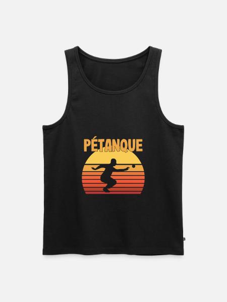 Boule Petanque Boccia - Herre Premium økologisk tanktop - sort