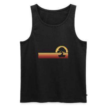 Bonsai - Männer Premium Bio Tank Top - Schwarz - Vorne - Michal (187cm)