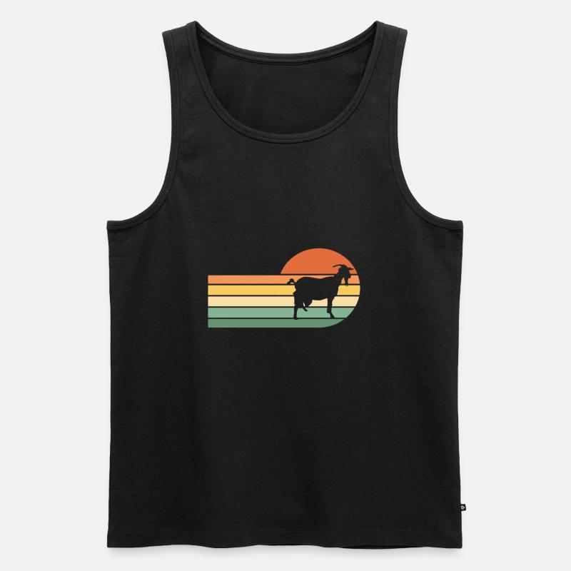 Ziege - Männer Premium Bio Tank Top - Schwarz
