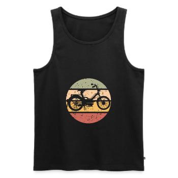 Moped Moped Moped Rider - Men's Premium Organic Tank Top - black - Front - AI Model Male 178 light (178cm)