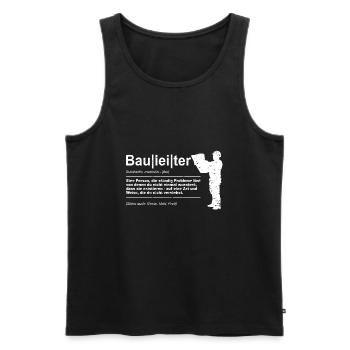 Bauleiter Baustelle Bauherr - Männer Premium Bio Tank Top - Schwarz - Vorne - Michal (187cm)