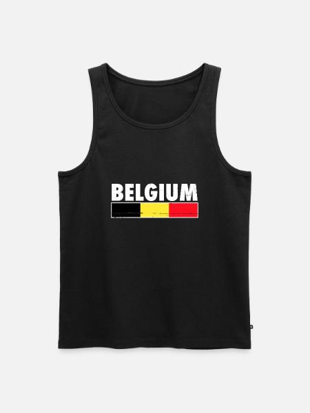 Belgium Belgium Belgian flag - Men's Premium Organic Tank Top - black