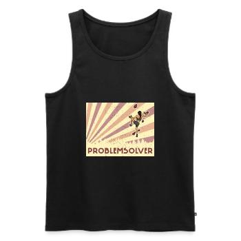 Bouldern Klettern Sportarten Turnhalle Wand - Männer Premium Bio Tank Top - Schwarz - Vorne - AI Model Male 178 light (178cm)