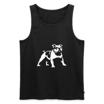 Bulldog Powerful design for dog lovers - Men's Premium Organic Tank Top - black - Front - AI Model Male 178 light (178cm)