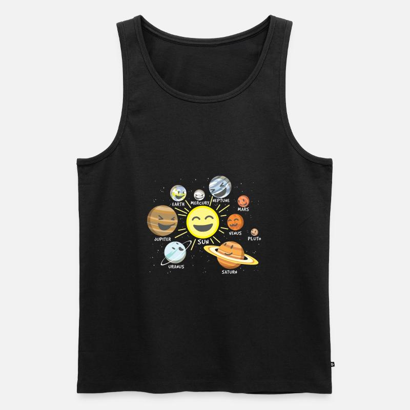 Sonnensystem - Männer Premium Bio Tank Top - Schwarz
