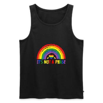LGBTQIA+ Rainbow Flag Gay Pride It's Not A Phase - Männer Premium Bio Tank Top - Schwarz - Vorne - Michal (187cm)