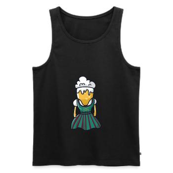 Beer dirndl beer tent - Men's Premium Organic Tank Top - black - Front - AI Model Male 178 light (178cm)
