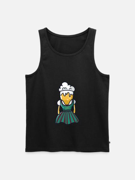 Bier Dirndl Bierzelt - Männer Premium Bio Tank Top - Schwarz