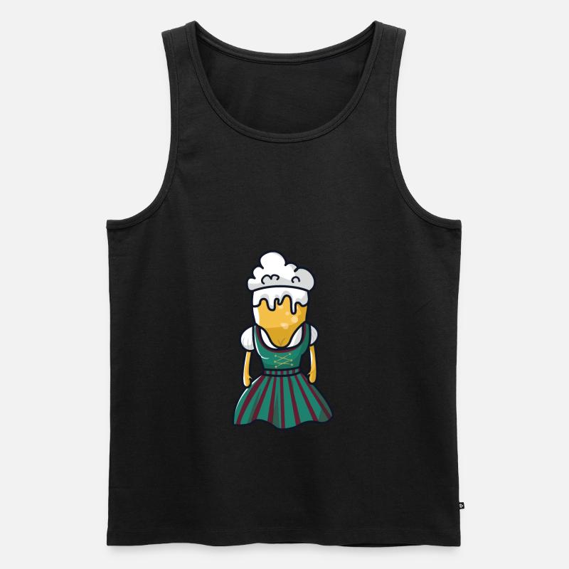 Bier Dirndl Bierzelt - Männer Premium Bio Tank Top - Schwarz