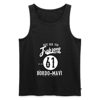 61 TRABZON - Männer Premium Bio Tank Top - Schwarz - Vorne - AI Model Male 178 light (178cm)