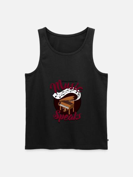 Music speaks, music speaks - Men's Premium Organic Tank Top -