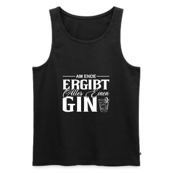 Am Ende ergibt alles einen Gin Gintrinker - Männer Premium Bio Tank Top - Schwarz - Vorne - Michal (187cm)