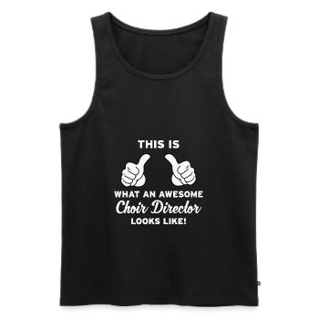 Choir director funny quote - Männer Premium Bio Tank Top - Schwarz - Vorne - AI Model Male 178 light (178cm)