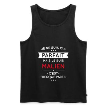 Je ne suis pas parfait mais je suis Malien - Débardeur bio Premium Homme - noir - Devant - Michal (187cm)