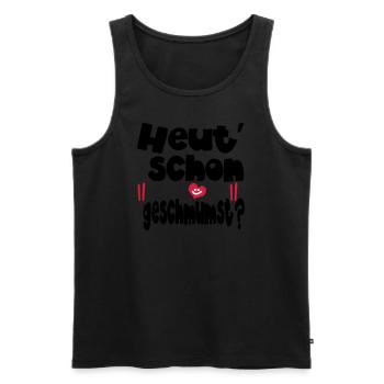 suche sympathisches II - Männer Premium Bio Tank Top - Schwarz - Vorne - AI Model Male 178 light (178cm)