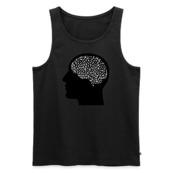 Geld im Kopf Geschenk - Männer Premium Bio Tank Top - Schwarz - Vorne - Michal (187cm)