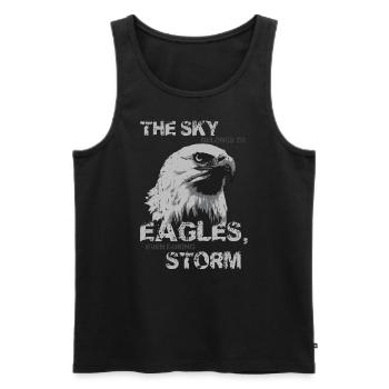 Eagle - Men's Premium Organic Tank Top - black - Front - Michal (187cm)
