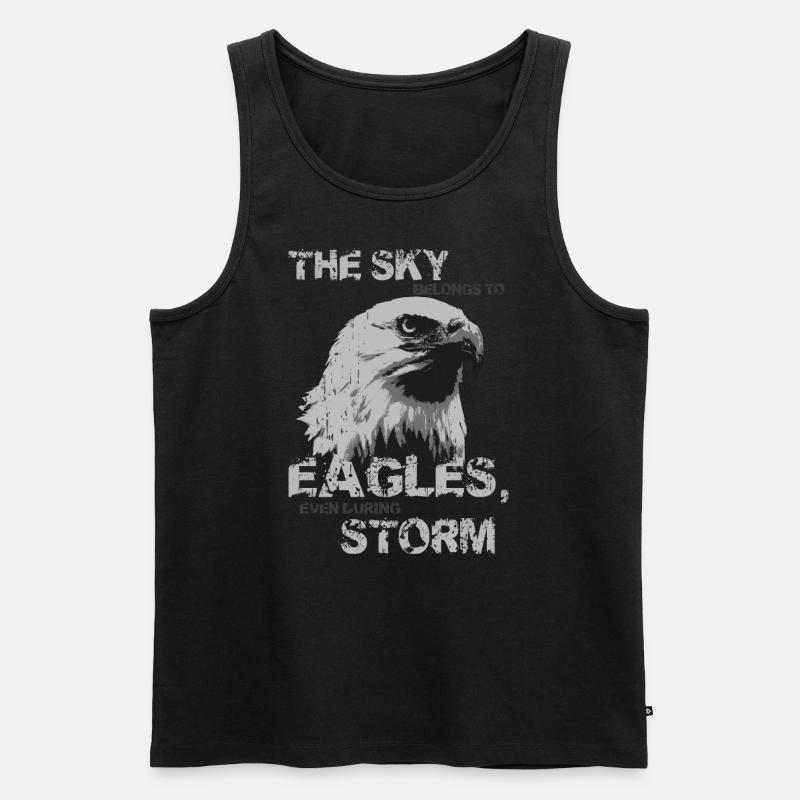 Adler - Männer Premium Bio Tank Top - Schwarz