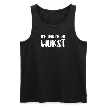 Ich Und Meine Wurst - Männer Premium Bio Tank Top - Schwarz - Vorne - AI Model Male 178 light (178cm)