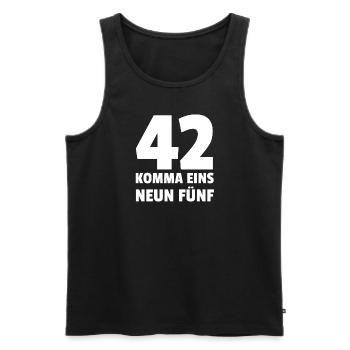 42 Comma One Nine Five - Men's Premium Organic Tank Top - black - Front - Michal (187cm)