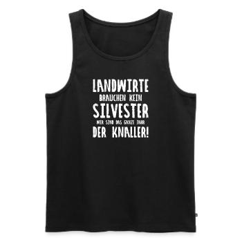 Farmers don't need New Year's Eve We are the - Men's Premium Organic Tank Top - black - Front - Michal (187cm)