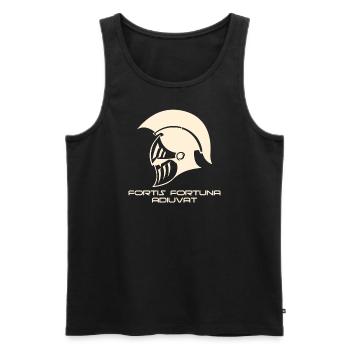 Fortis Fortuna Adiuvat - Men's Premium Organic Tank Top - black - Front - AI Model Male 178 light (178cm)
