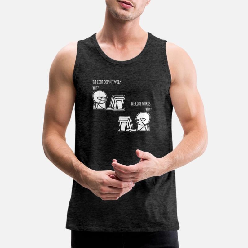 the code works why Programmer Computer Nerd Männer Premium Bio Tank Top