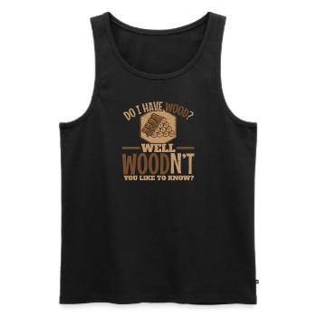 ... WOODn't You Like To Know Board Game Trading - Débardeur bio Premium Homme - noir - Devant - Michal (187cm)