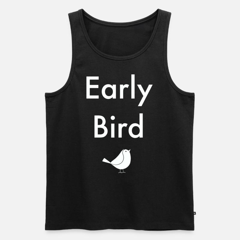 Early Bird - Männer Premium Bio Tank Top - Schwarz