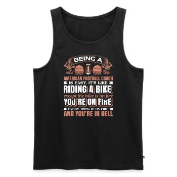 American Football - Männer Premium Bio Tank Top - Schwarz - Vorne - Michal (187cm)