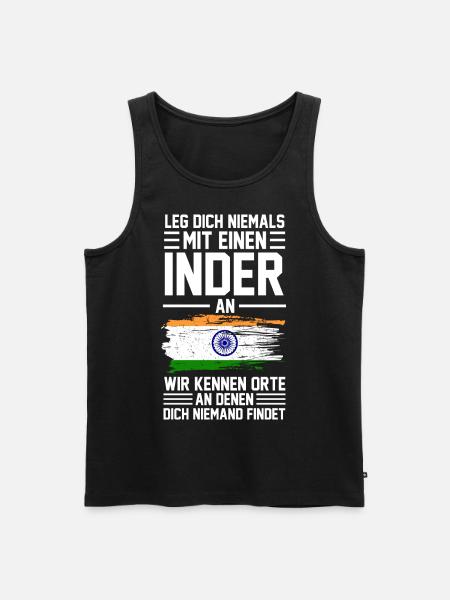 Drapeau indien Inde - Débardeur bio Premium Homme - noir