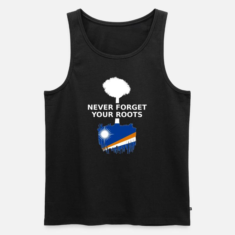 Marshallinseln Roots Marshall Islands - Männer Premium Bio Tank Top - Schwarz