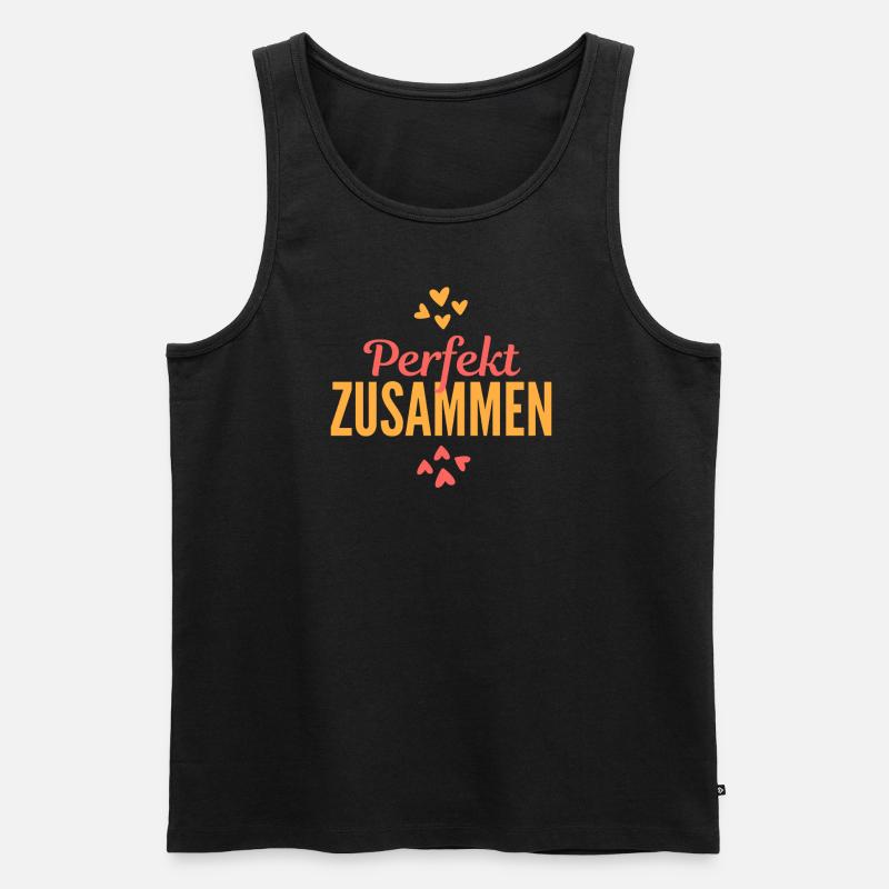 perfekt zusammen - Männer Premium Bio Tank Top - Schwarz