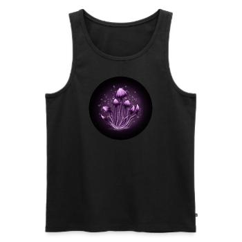 Magic mushrooms - Men's Premium Organic Tank Top - black - Front - AI Model Male 178 light (178cm)