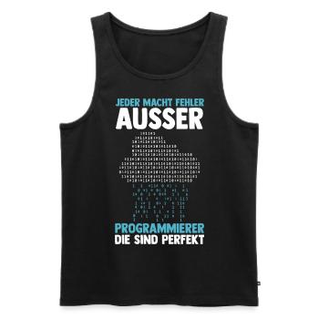 Programmieren Entwickler Coder Programmierer - Männer Premium Bio Tank Top - Schwarz - Vorne - Michal (187cm)