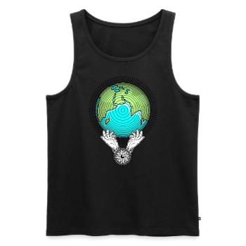 Save our Planet Earth Natur Schutz Umweltschutz - Männer Premium Bio Tank Top - Schwarz - Vorne - AI Model Male 178 light (178cm)