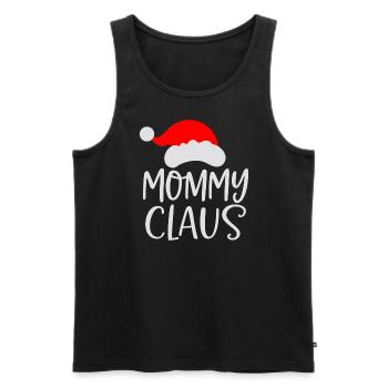 Mama Mutter Weihnachtsmann Lustig T-Shirt - Männer Premium Bio Tank Top - Schwarz - Vorne - Michal (187cm)
