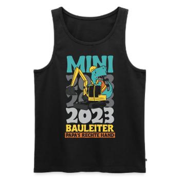 Bauleiter 2023 - Männer Premium Bio Tank Top - Schwarz - Vorne - Michal (187cm)