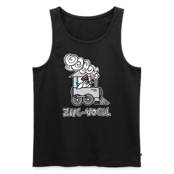 Zug Vogel in der Bahn ist kein Lok Vogel Kinder - Männer Premium Bio Tank Top - Schwarz - Vorne - AI Model Male 178 light (178cm)