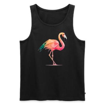 Pinguin - Männer Premium Bio Tank Top - Schwarz - Vorne - Michal (187cm)