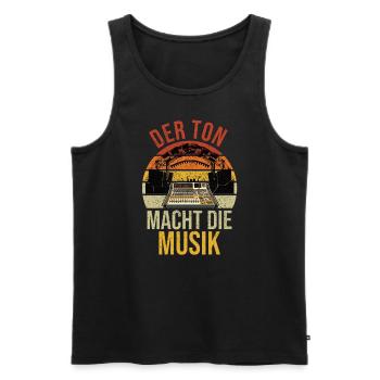 Tontechniker Mischpult DJ Ton Retro Musik Gig EQ - Männer Premium Bio Tank Top - Schwarz - Vorne - AI Model Male 178 light (178cm)