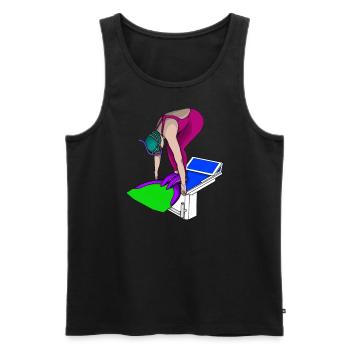 Flossenschwimmen - Männer Premium Bio Tank Top - Schwarz - Vorne - Michal (187cm)