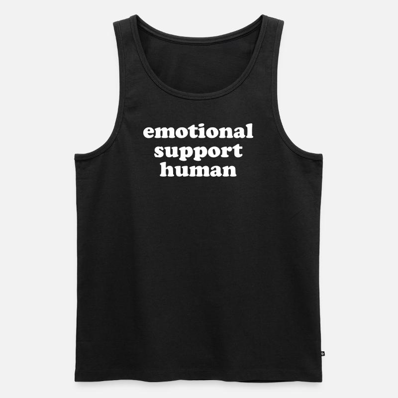 Emotional Support Human - Männer Premium Bio Tank Top - Schwarz