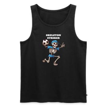 Skeleton Striker T-shirt - Men's Premium Organic Tank Top - black - Front - AI Model Male 178 light (178cm)